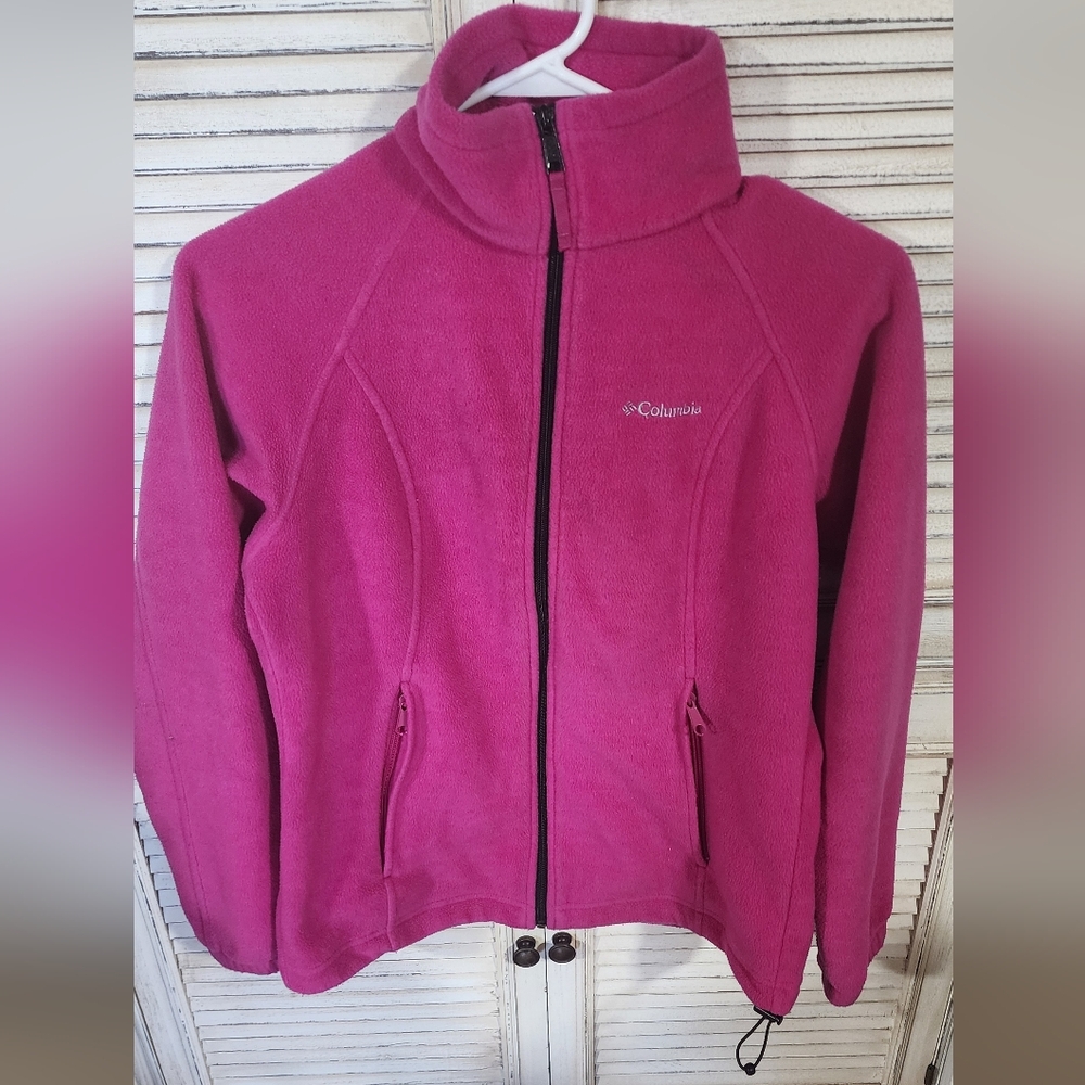 Columbia Women's Magenta / Fushia Fleece Jacket Small Benton Style